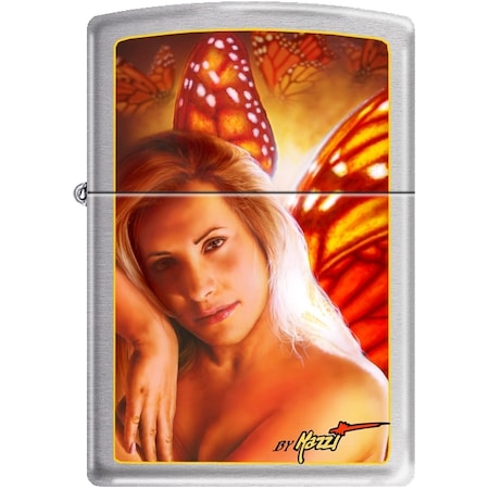 Zippo 2024 Zippo Custom Mazzi Orange Fairy Satin Chrome ZIP-207CI015060